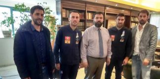 Συνάντηση Υφ. Αθλητισμού Γ. Βασιλειάδη με τους αρχηγούς της Εθνικής Ομάδας Ποδοσφαίρου Σ. Παπασταθόπουλο, Β. Τοροσίδη