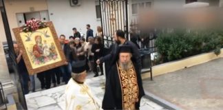 Υποδοχή και ενθρόνιση της εικόνας της παναγίας «Ρόδον το Αμάραντον» στους 12 αποστόλους Ξάνθης
