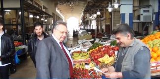 Στην δημοτική αγορά της Ξάνθης βρέθηκε ο Κώστας Κατσιμιγας