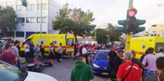 Σοβαρό τροχαίο το απόγευμα της τετάρτης στον κόμβο του ΕΠΑΛ μεταξύ ΙΧ και δίκυκλου