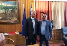 Με τον υπουργό αγροτικής ανάπτυξης Μάκη Βοριδη συναντήθηκε ο Σπύρος Τσιλιγγιρης