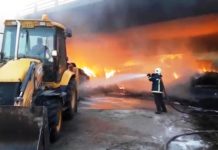 «Αποφλοιωμένο σκυρόδεμα» στην καμένη γέφυρα, κλειστό το ένα ρεύμα της Εγνατίας
